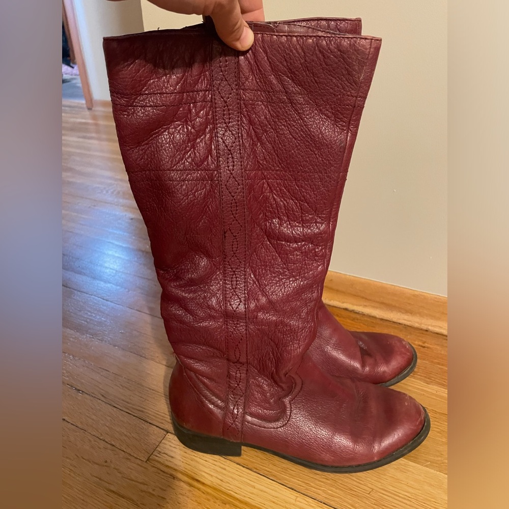 Women’s Red Leather Boots